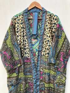 Atractivo Kimono Largo de Seda, Vestido Tipo Pareo, Colección Boho para Mujer, Ropa de Playa, Verano, Vacaciones, Sexy, Ropa de Resort, Venta al Por Mayor - Product Image 4