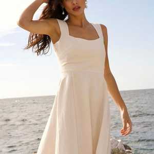 Nuevo Vestido Largo de Primavera con Diseño Elegante y Dulce, Blanco, Ajustado, con Tirantes, Sin Mangas, Falda de Encaje, Cintura y Laterales Ajustados - Product Image 2