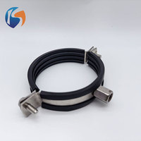 Collier de serrage en acier inoxydable 304 de qualité alimentaire avec coussinet en caoutchouc, support de tuyau sanitaire pour ligne de production de boissons
