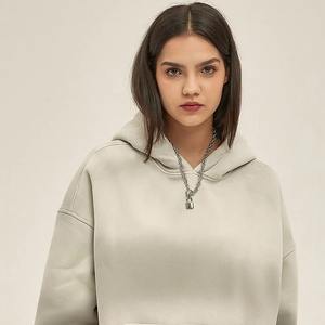 Vente Flash : Haut de survêtement tendance pour femme, décontracté, hiver, effet délavé, respirant, 100 % coton, motif uni - Product Image 4