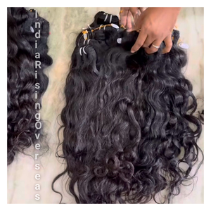 Extensiones de Cabello Humano Remy Indio de Alta Calidad, Textura Rizada Natural, Doble Trama a Máquina, Paquetes de Cabello de Templo, Precio Bajo al por Mayor - Product Image 5