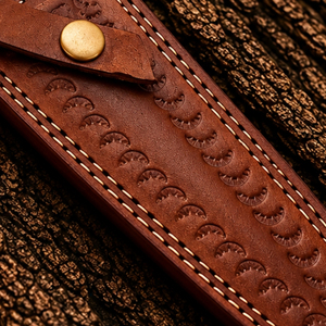 Couteau de chasse artisanal en acier Damas, lame fixe personnalisée, lame en acier forgé, manche en bois, couteau de camping en plein air, fabricant en gros - Product Image 6