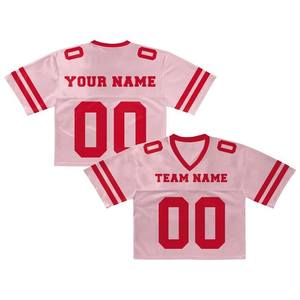 Camiseta Deportiva Personalizada de Fútbol Americano para Mujer, Uniforme de Animadora con Nombre y Número de Equipo Personalizados, Ropa Deportiva para Niñas - Product Image 1