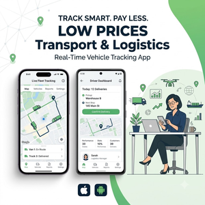 Application de transport et de logistique à bas prix pour le suivi des véhicules avec conception personnalisée disponible à la vente - Product Image 1