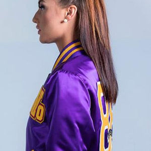 Customized Women Satin <b>Bomber</b> Letterman Varsity <b>Jackets</b> Breathable Embroidery Stylish Winter Sports Activities <b>Jacket</b> - Product Image 5