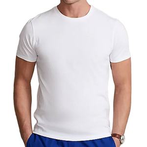 T-shirt blanc de qualité supérieure, séchage rapide, col rond, impression personnalisée du logo, vêtements pour hommes, prix bas, vente en gros - Product Image 1