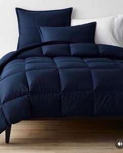 Lit double Queen Size moderne en polyester/coton de luxe 500TC, écologique, organique, résistant à l'eau, toutes saisons, en laine double face - Product Image 2