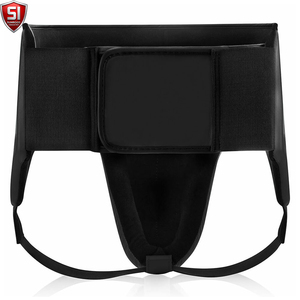อุปกรณ์ป้องกันอวัยวะเพศชาย SUMROOS INDUSTRY PU Boxing Groin Guard ระบายอากาศได้ดีและสวมใส่สบาย แผ่นรองป้องกันสำหรับการฝึกซ้อม MMA และคิกบ็อกซิ่ง - Product Image 3