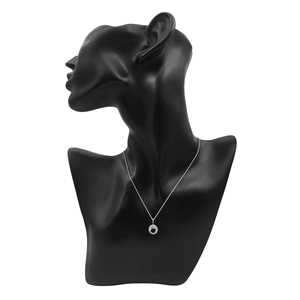 JEWELSPAARK Collier pendentif halo en diamant naturel taille brillant 0,87 carats pour femme, chaîne à maillons en argent sterling plaqué or, tendance - Product Image 3