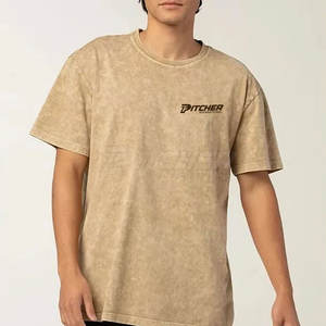 T-shirt pour homme à la mode, effet délavé, motif tendance, confortable, décontracté, tenue de rue - Product Image 6