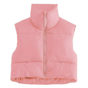 <b>Women</b> <b>Sleeveless</b> Puffer Vest Wholesale Warm Insulated Winter Outerwear Custom Printed OEM Apparel Supplier - Product Image 6