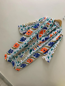 ชุดกิโมโนผ้าฝ้ายปักลายซูซานี งานฝีมือสุดหรู ใช้เป็นชุดคลุมชายหาดหรือชุดลำลองได้ แฟชั่นงานฝีมือ แขนยาว - Product Image 4