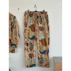 Conjunto de Pijama de Manga Larga con Estampado Floral, 100% Algodón, Cuello en V, Cintura Elástica, Tejido Transpirable, Bolsillos Ecológicos - Product Image 6