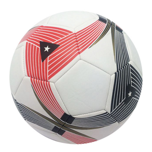Custom Soccer <b>Ball</b> White Red Black Stripe Design Training Match Football Durable PU Material Professional Size Standard <b>Ball</b> - Product Image 5