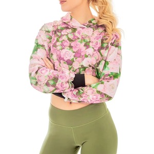 Sudaderas cortas sublimadas para mujer, de secado súper rápido, última versión, anti-pilling, a la moda. - Product Image 1