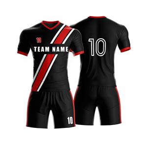 Ensemble de maillots de football au design nouveau, vente en gros, uniforme de football unisexe, impression par sublimation personnalisée, 100% polyester respirant, séchage rapide - Product Image 1