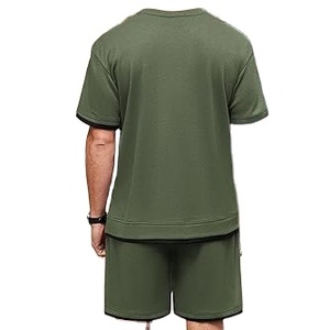 Ensemble homme personnalisé avec logo, t-shirt à manches courtes et short 100% coton, vêtements homme, ensemble court 2 pièces - Product Image 6