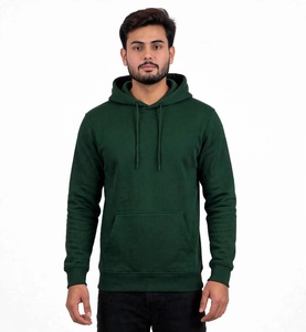 Sudadera con Capucha para Hombre, Color Verde Oscuro, Cierre de Cremallera, Corte Regular, Informal, 300g, Poliéster/Algodón, Secado Rápido, Transpirable - Product Image 4