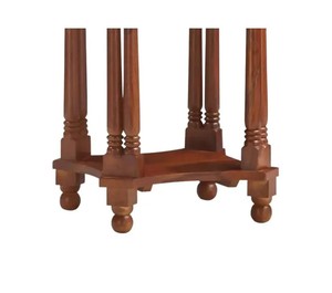Wholesale Oval Solid Wood Side <b>Table</b> with Drawer | Antique Spindle <b>Leg</b> Wooden Telephone Stand - Product Image 4
