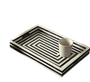 Bandeja de resina con incrustaciones de diseño inigualable, bandeja de MDF, bandeja decorativa, bandeja para servir para cocina y eventos a un precio muy razonable. - Product Image 2