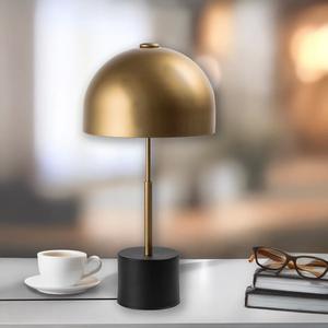 Lampe de table en laiton doré design avec abat-jour en tissu blanc, accent de décoration haut de gamme pour la maison - Product Image 6