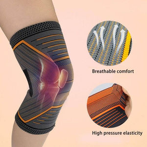 Genouillère de compression élastique réglable respirante pour le sport, soulagement des douleurs articulaires, protection pour activités de plein air - Product Image 2