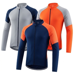 Custom <b>Men's</b> MTB <b>Cycling</b> <b>Jersey</b> Plus Size <b>Long</b> <b>Sleeve</b> 100% Polyester Breathable Quick Dry Lightweight Mountain Bike Sportswear - Product Image 5