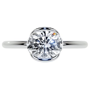 1.25 Carat East To West Oval Cut Solitaire <b>Ring</b> Colorless Moissanite Engagement <b>Ring</b> 14K White Gold Wedding <b>Statement</b> <b>Ring</b> - Product Image 2