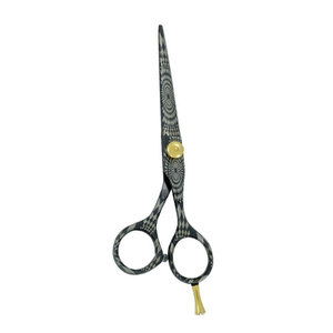 Ciseaux de coiffeur professionnels, vis dorée, revêtement noir, lame tranchante, acier inoxydable allemand, ciseaux de coupe de cheveux pour droitiers - Product Image 5