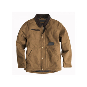 Formal 100% Cotton <b>Canvas</b> <b>Jacket</b> with Front Logo Eco-Friendly & Quick Dry - Product Image 1