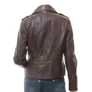 แจ็คเก็ตหนังผู้หญิงคุณภาพสูงขายส่ง แจ็คเก็ตหนังมอเตอร์ไซค์สำหรับผู้หญิงแบบเย็บติดกัน ระบายอากาศได้ดี เหมาะสำหรับฤดูหนาว - Product Image 2