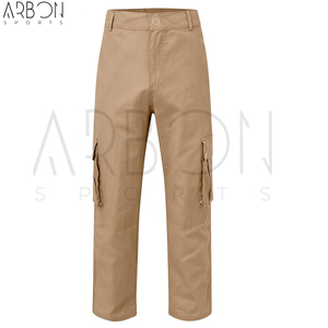 Pantalon cargo en coton léger multi-poches, couleur unie, style streetwear décontracté, nouvelle tendance quatre saisons, prix de gros - Product Image 3
