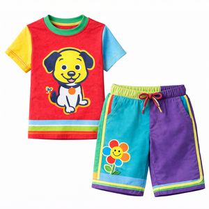 Conjunto de Ropa Casual de Verano para Niños, Camiseta y Pantalones Cortos de Algodón, Transpirable y Ligero, Talla Personalizada, Pedidos Flexibles - Product Image 6