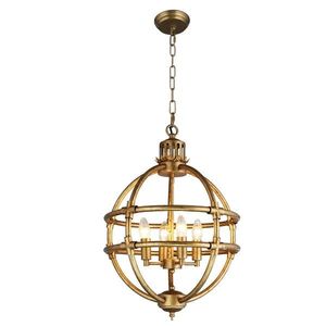 Modern Circular Indoor Outdoor Hanging Lantern Pendant <b>Light</b> Metal Frame For Home Restaurant <b>Bars</b> And Hotels - Product Image 3