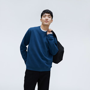 Pull d'hiver personnalisé avec logo, col rond, 100% coton molletonné, épais, imprimé en sérigraphie avec logo personnalisé - Product Image 5