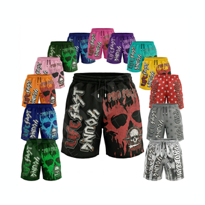 Pantalones Cortos Deportivos Transpirables de Secado Rápido 100% Algodón con Estampado Puff Personalizado OEM ODM, para Entrenamiento de Verano, Ropa Deportiva Informal, con Cordón Ajustable - Product Image 1