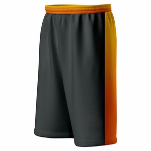 Shorts de sport durables pour hommes 2026 de haute qualité, sublimés, noirs et orange, en maille, à taille mi-haute élastique - Product Image 4