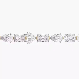 New Handmade Wonders Bracelet 18k Yellow Gold Chain Moissanite Bracelet Bangle Diamond Bracelet <b>Gift</b> for - Product Image 2