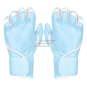 Gants de frappeur de baseball et softball OEM personnalisés en cuir de chèvre, protection des mains, fermeture auto-agrippante, durables, séchage rapide, respirants - Product Image 1