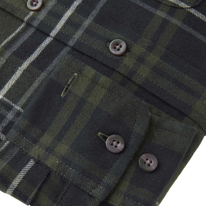 Streetwear Fashion Flannel <b>Shirt</b> for Men Custom Heavy Brushed Cotton Stand Collar Breathable Spring Factory Made Warm Lining - Product Image 2