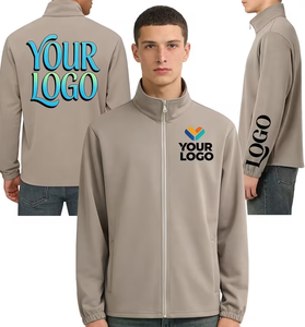 Custom Item Men's Quarter-Zip Collar Zip-Up Sweatshirt 100% Cotton Winter Thin Style Customizable Front <b>Back</b> Sleeves 3 Parts - Product Image 1