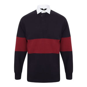 Camiseta de Rugby Personalizada en Oferta, Unisex, Se Aceptan Colores Personalizados, Tela de Algodón Antibacteriana, Tallas Grandes, Manga Larga, Logotipo Personalizado - Product Image 3