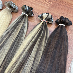 Extensions de cheveux humains vietnamiens colorés à trame droite, double épaisseur, multicolores, qualité supérieure, prêts à être expédiés - Product Image 4
