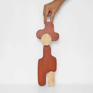 Vente flash - Sculpture abstraite en bois, figurine artisanale, décoration minimaliste pour table, ornement pour salon - Product Image 4