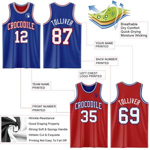Maillot de basket-ball personnalisé et réversible en polyester respirant pour hommes – Ensemble d'uniformes d'entraînement abordables - Product Image 5