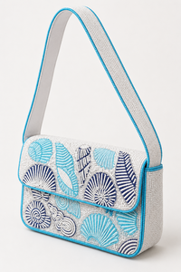 Luxury Handmade Glass Beaded Seashell Shoulder <b>Bag</b> Women Designer Beach Handbag Custom OEM ODM Wholesale - Product Image 3