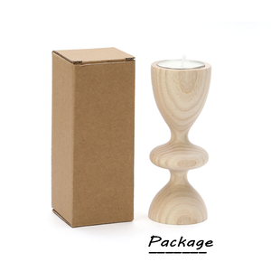 Candelero de madera de fresno natural hecho a mano, pintado, para decoración de bodas, hogar y Ramadán, por MULTI CRAFT - Product Image 5