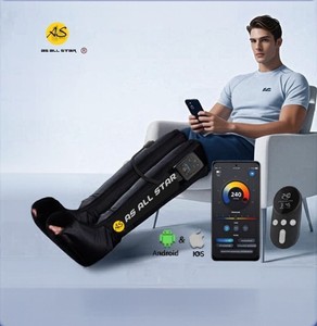 Masseur de jambes à 4 chambres, bottes de compression pneumatique intelligentes avec application, rechargeables sans fil, sur mesure, usine ODM AS ALL START - Product Image 1