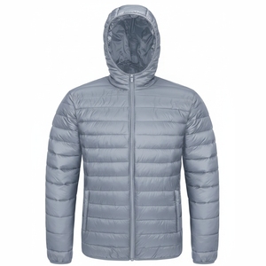 Vestes matelassées imperméables en polyester pour hommes High Street 2026, broderie personnalisée, manteau à capuche avant, service OEM Pakistan - Product Image 1