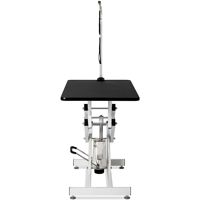Table de toilettage pour animaux de compagnie à levage en Z robuste, station de toilettage pour chiens hydraulique avec une grande taille pour le confort et la commodité